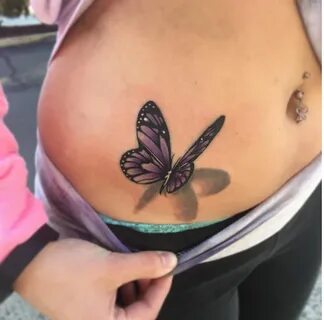 Small Tattoo Ideas and Designs for Women 3d butterfly tattoo