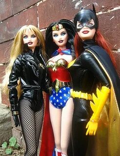 Black Canary, Wonder Woman, and Batgirl Barbies Barbie celeb