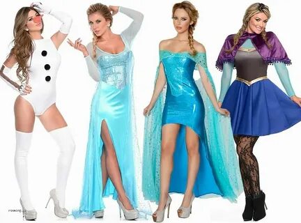 Olaf, Elsa (x2) & Anna (Sexy Adult Costumes) #Frozen costume