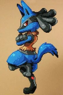 Pokemon - Lucario Perler Hama Bead Sprite Pokemon bead, Pixe