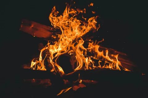 HD desktop wallpaper: Fire, Bonfire, Night, Dark, Flame, Spa