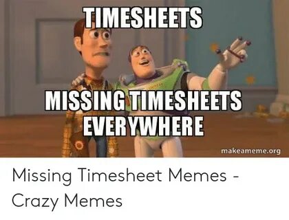 TIMESHEETS MISSING TIMESHEETS EVERYWHERE Makeamemeorg Crazy 