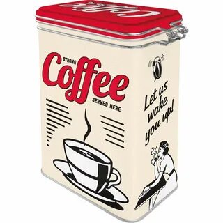 Cooking & Dining Strong Coffee Served Here Coffee Tin Metal 