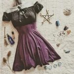Witch Aesthetic - Rhiannon Dress - Obsidian Siren. Modern wi