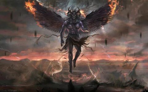 Fantasy Stwór Demon Tapeta Fallen angel art, Fantasy demon, 