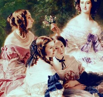 Empress Eugenie and her Ladies in Waiting, detail of the Pri