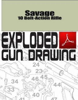 Savage 10 Bolt-Action Rifle Exploded Gun Drawing Download - 