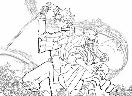 Demon Slayer coloring pages . Printable coloring pages