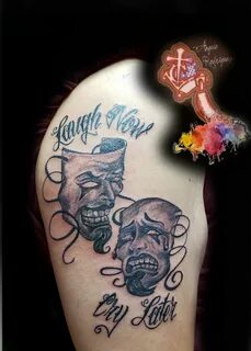 #laughnowcrylater in 2020 Skull tattoo, Tattoos, Laugh now c
