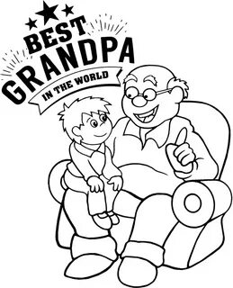 Best grandpa printable coloring page for special day