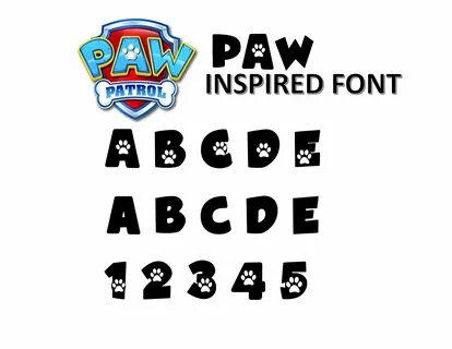 Paw Patrol INSPIRED font True Type. To install and write Ets