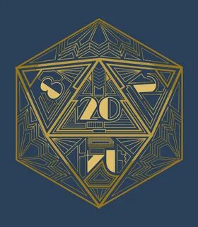 M Lee on Twitter: "An Art Deco Themed D20 T-Shirt!https://t.