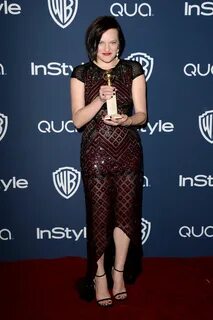 ELISABETH MOSS at Instyle and Warner Bros. Golden Globes Aft