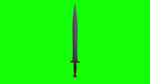 Sword footages on a green screen for video. Download footage