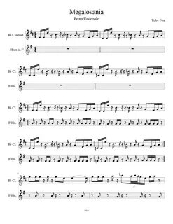 Megalovania for Clarinet and French Horn Sheet music for Cla
