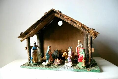 Vintage Christmas Decor Classic Nativity Scene Etsy Vintage 