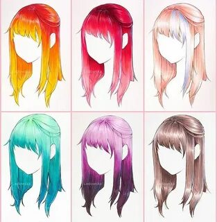 Pin by ?? ? on draw Anime hair color, Anime drawing styles, 