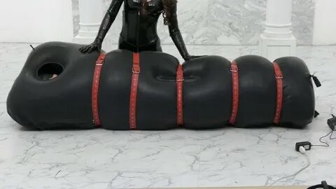 latex sleep sack bondage mummification - YouTube