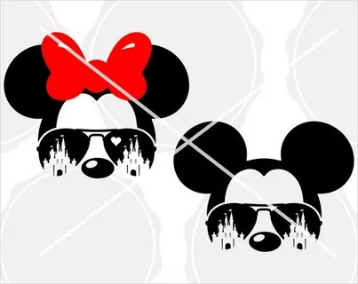 Mickey With Sunglasses SVG Minnie Mouse Castle SVG and PNG /