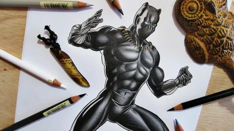 Speed Drawing Black Panther Marvel Comics - YouTube