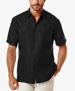 Cubavera Short-Sleeve Embroidered Guayabera Shirt & Reviews 