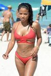 Christina Milian In Red Bikini on the Beach - Miami - Celebz