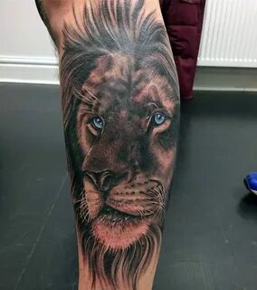 30 Lion Leg Tattoo Designs For Men - Big Cat Ink Ideas