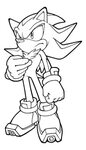 Раскраска - Sonic the Hedgehog - Серьёзный Ёж Шэдоу MirChild