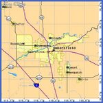 Bakersfield Map City Limits - World Map Wall Sticker