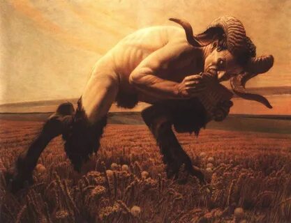 1923 - Carlos Schwabe - The Faun (Le Faune - Pan) Mythologic