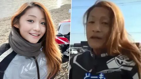 FaceApp Fad! Young & Beautiful Japanese Female Motorbike Rider Is Actually a 50-