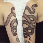 Tanya De Souza-Meally Arm tattoos snake, Around arm tattoo, 
