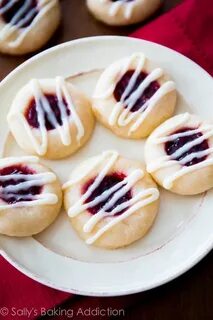 Raspberry Almond Thumbprint Cookies. Get this buttery shortb
