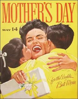 Fantasy Ink Mothers day poster, Vintage illustration, Happy 