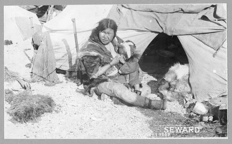 Eskimo mother nursing child, Alaska - Frank G. Carpenter col