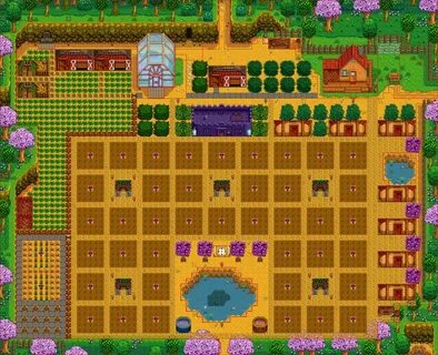 Stardew Valley Farm Planning 1,000 crop plots auto harvest -