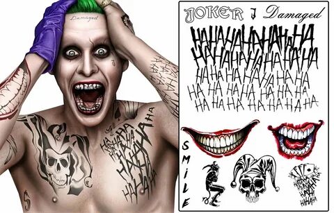 Buy NEW! Suicide Squad Joker Costume Tattoo Kit Makeup Tempo