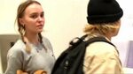Lily-Rose Depp In Pig Tails Without Makeup For Air Travel см
