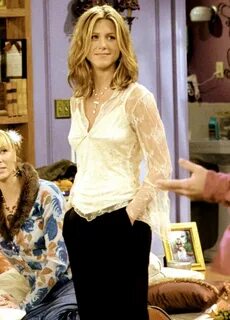 Rachel Green Wearing a White Lace Top on Friends '90s Revolv