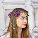 Elven Crown Dark Purple Headdress Fairy Headpiece Woodland E