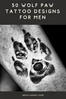 50 Wolf Paw Tattoo Designs For Men - Animal Ink Ideas Wolf p