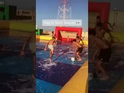 Slip N Slide Soccer looks so fun! ⚽ 🔥 #shorts - YouTube