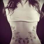 Фото женской тату на животе 16.11.2020 № 077 -Female tattoo 