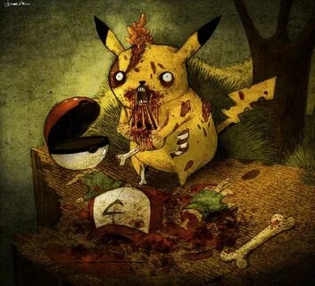Pikachu zombie. Pikachu, Zombie illustration, Pokemon
