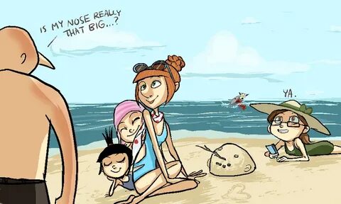 Gru family at the Beach by Super-Cute Beach cartoon, Gru and