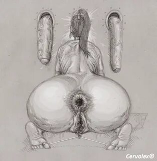 Hot anal drawing
