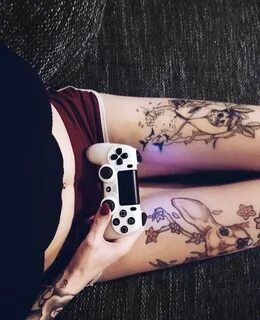 #gamergirl #playstation #tattoos #tattoo #tattoolegs #tattoo