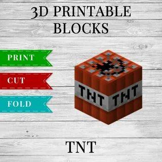 Printable Minecraft TNT Block Template Paper crafts, Minecra
