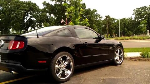 Mustang GT With 20 inch Chrome Rims - YouTube