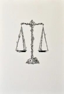 ♎ Libra - The Scales Balance tattoo, Scale tattoo, Body art 